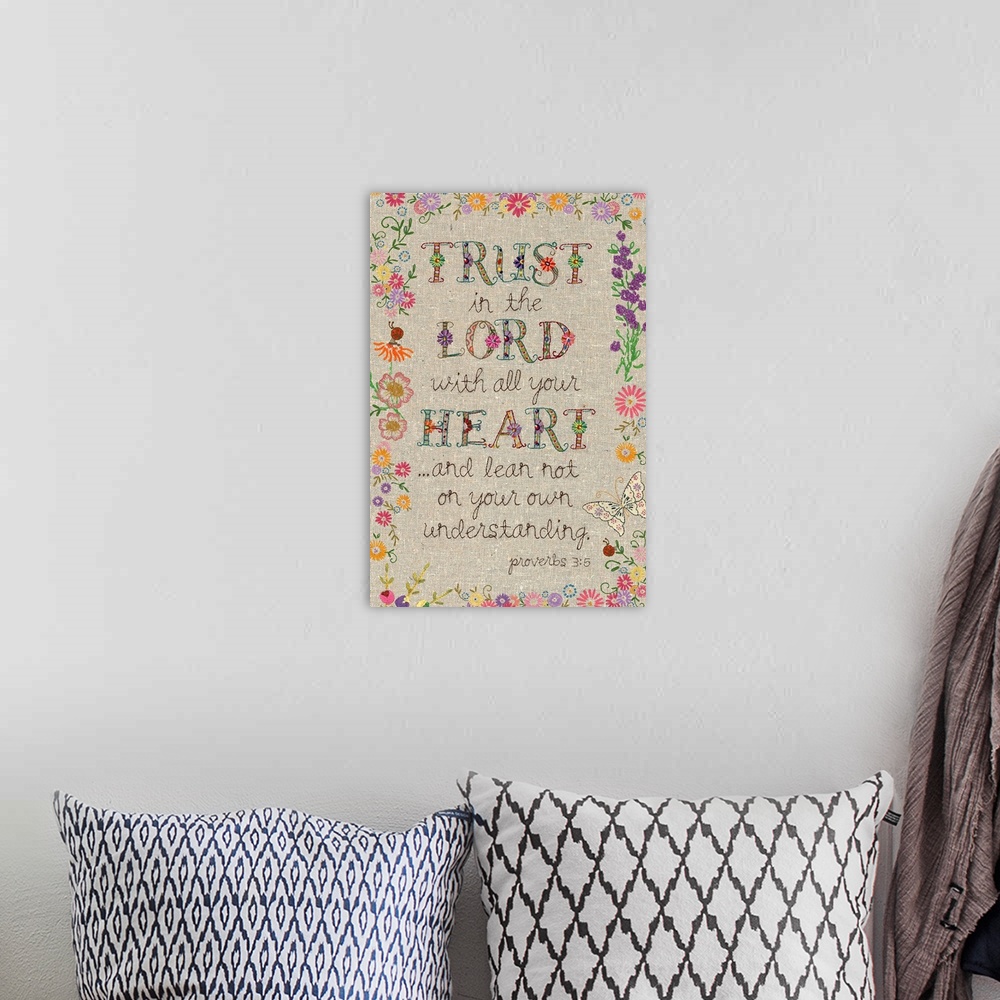 A bohemian room featuring Handcrafted art style with inspirational sentiment
