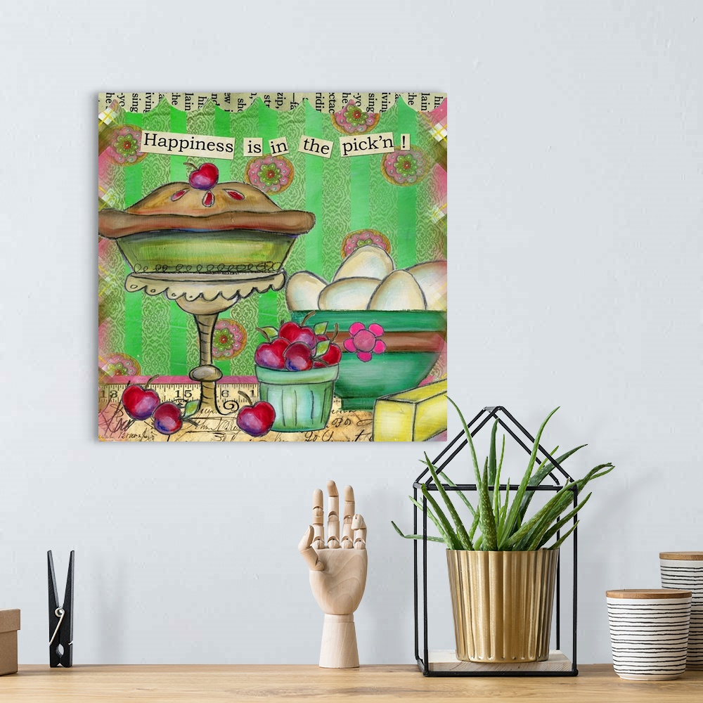 A bohemian room featuring Mix it up in your kitchen with Lisa Kaus' wonderful ephemera style.