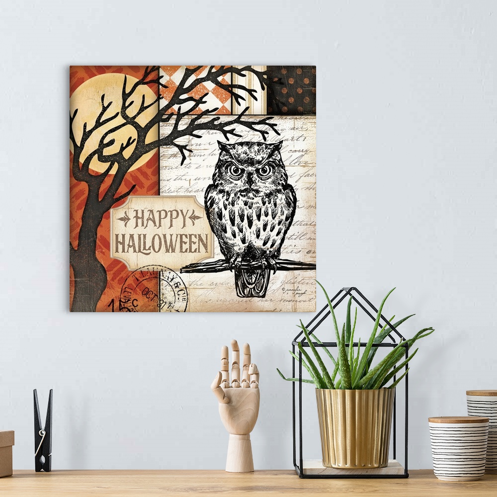 A bohemian room featuring Happy Halloween