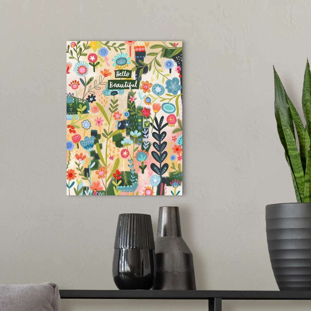 A modern room featuring Bright bold and impactful this art will captivate you and inspire you