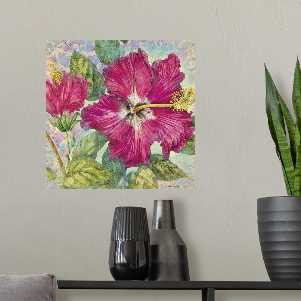 A modern room featuring Strikingly beautiful floral will add elegance to any room.