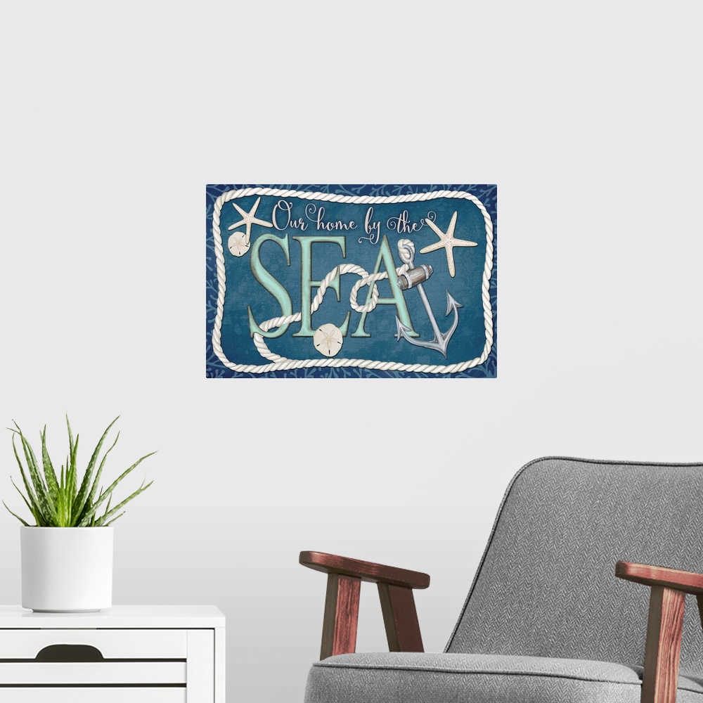 A modern room featuring This nautical motif will bring the sea into your home.