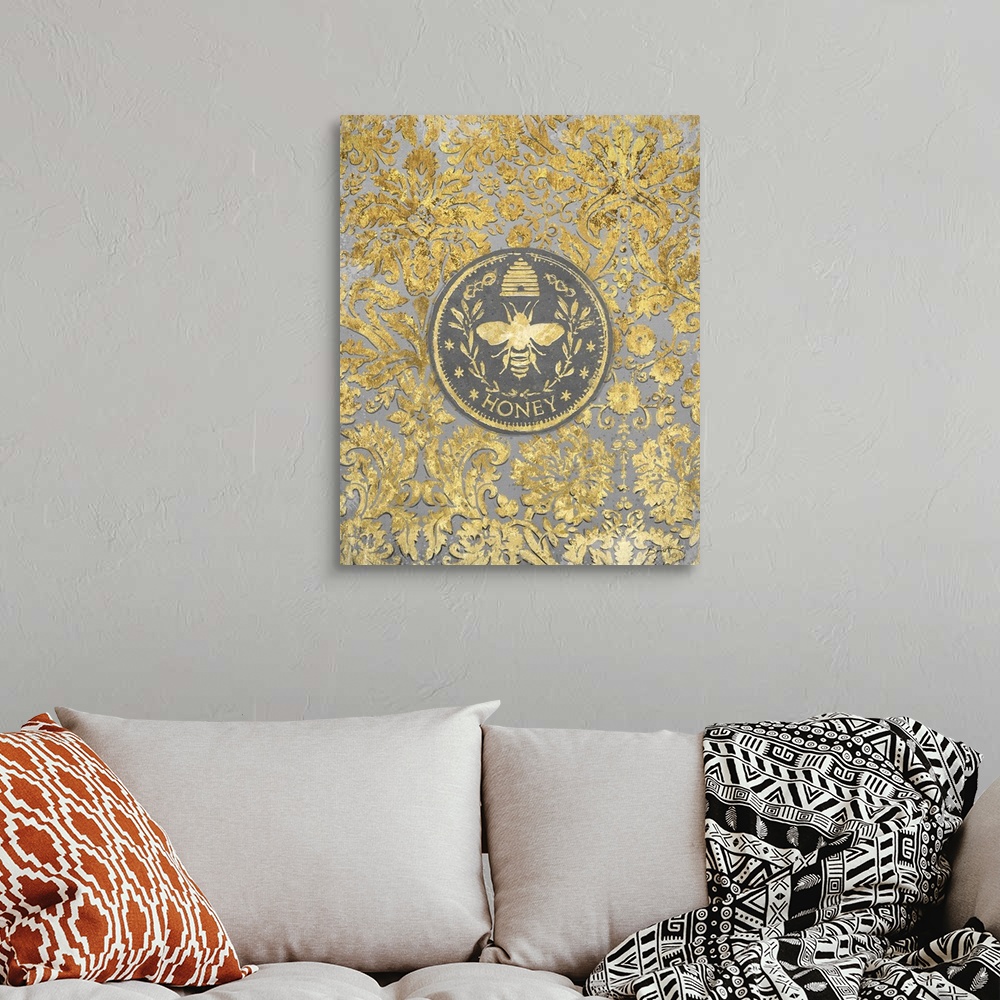 A bohemian room featuring Bee fashion forward with this elegant decor motif