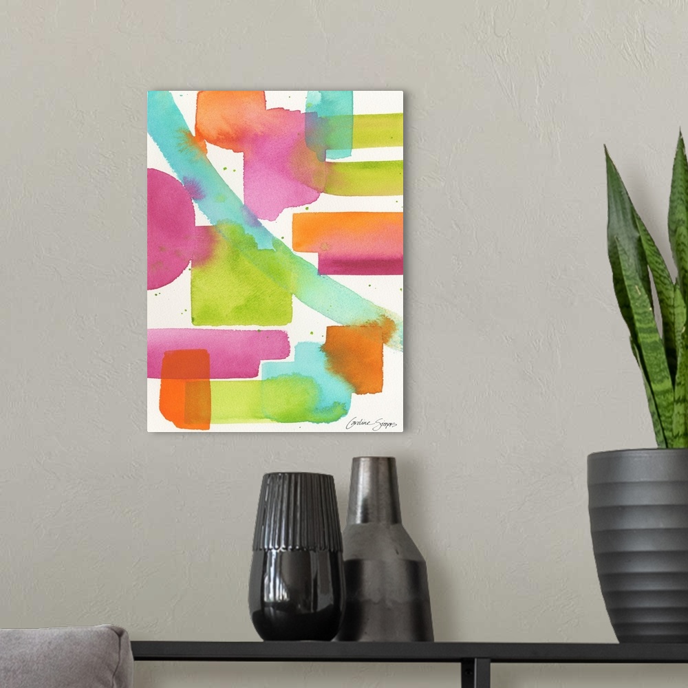 A modern room featuring Abstract forms are on display herea simple yet impactful design for any decor.