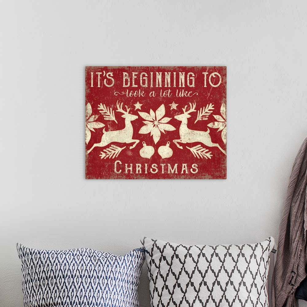 A bohemian room featuring It's Beginning To Look A Lot Like Christmas