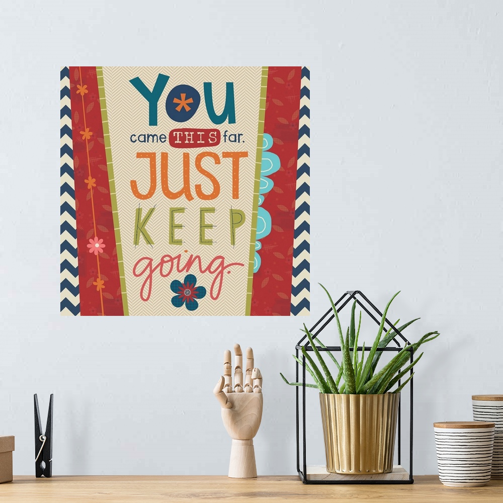 A bohemian room featuring Funky artistic styling for unique twist on inspirational messages.