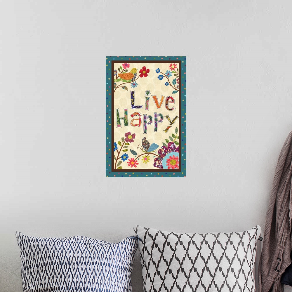 A bohemian room featuring Wonderfully quirky with relateable sentiments