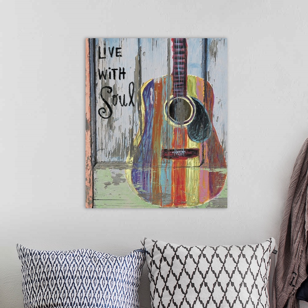 A bohemian room featuring Nashville-inspired graffiti style is unique and on-trend.