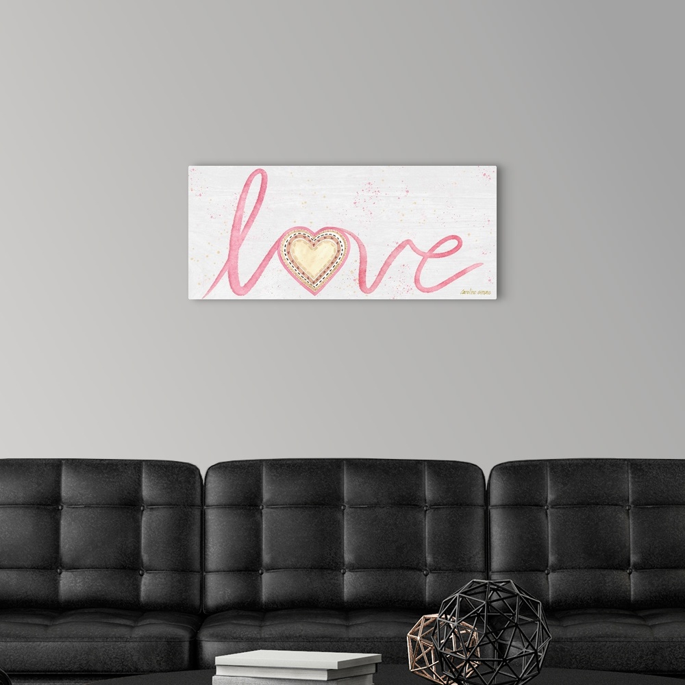 A modern room featuring LOVE Pink