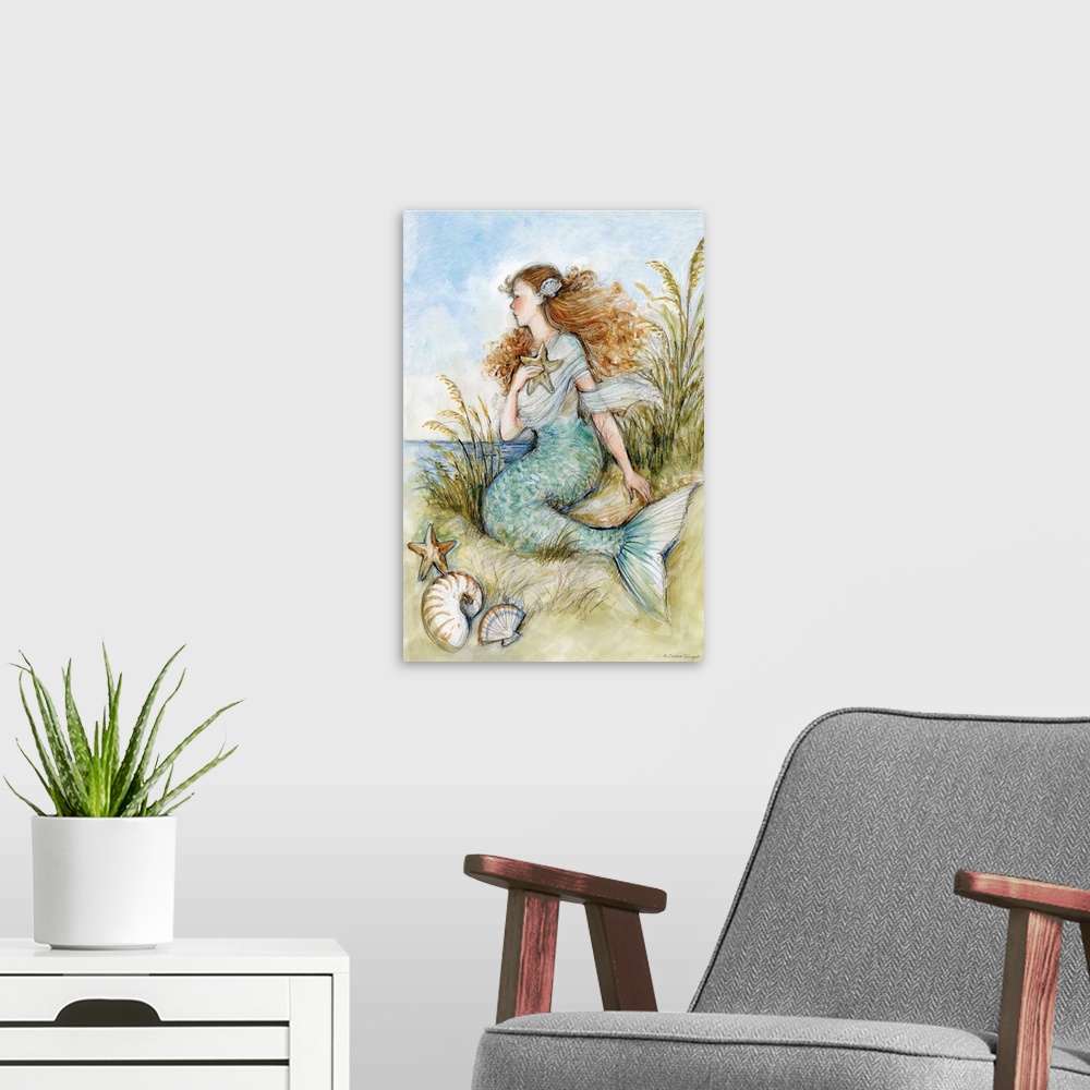 A modern room featuring The mystical mermaid will add a touch of wonder to your decor.