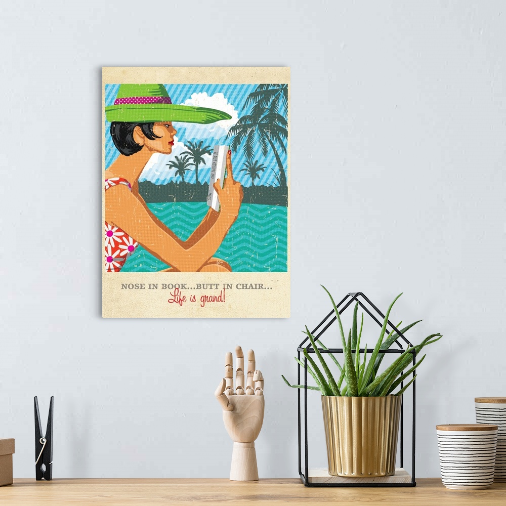 A bohemian room featuring Fresh and sassy girl art for an eye-catching decor statement!