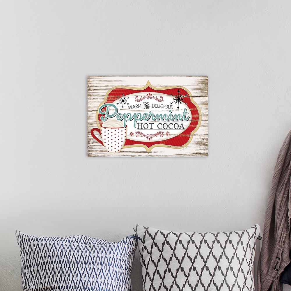 A bohemian room featuring Peppermint Hot Cocoa