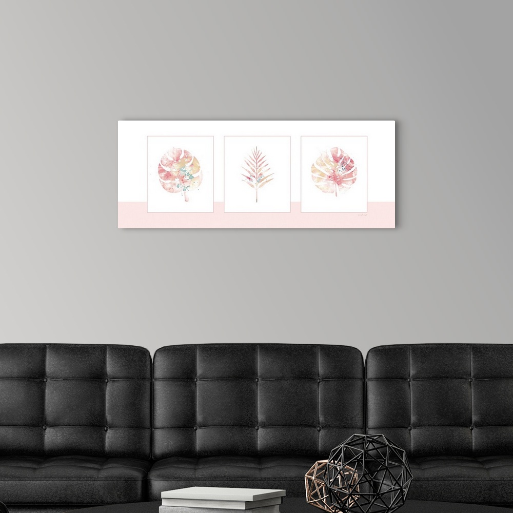 A modern room featuring Pink Floral Panel