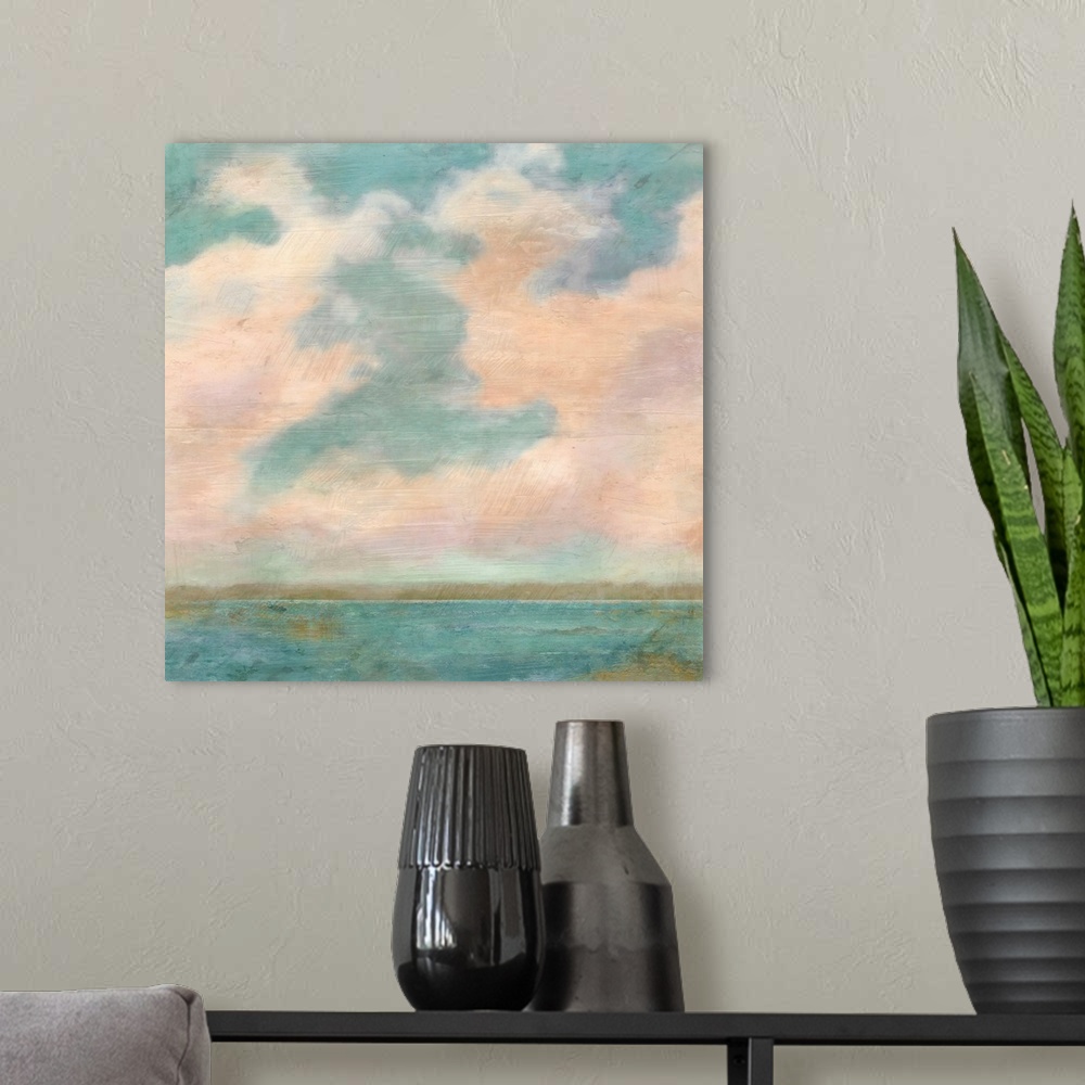 A modern room featuring Pink Sky