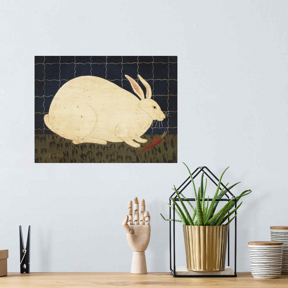 A bohemian room featuring Rabbit with Carrot
