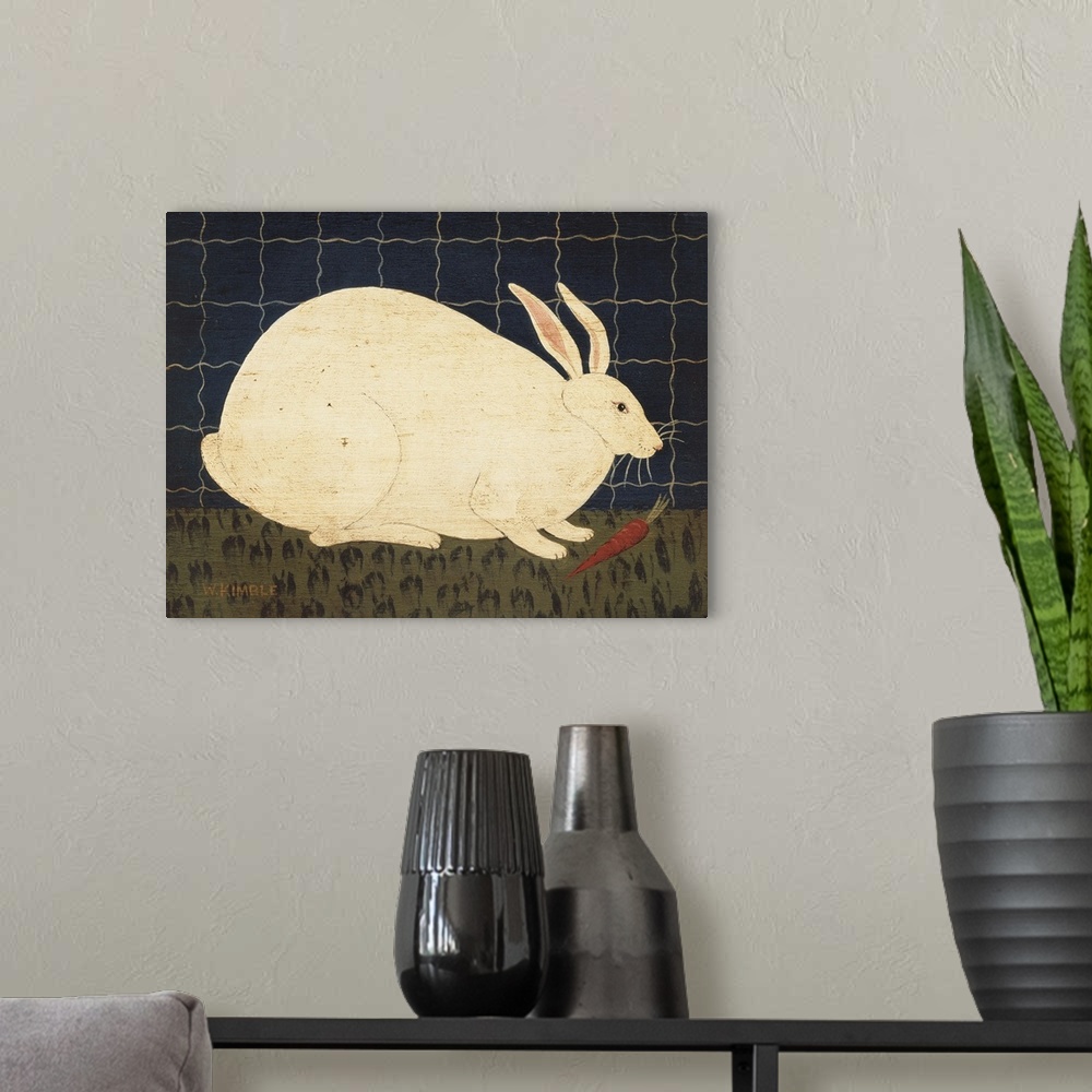 A modern room featuring Rabbit with Carrot