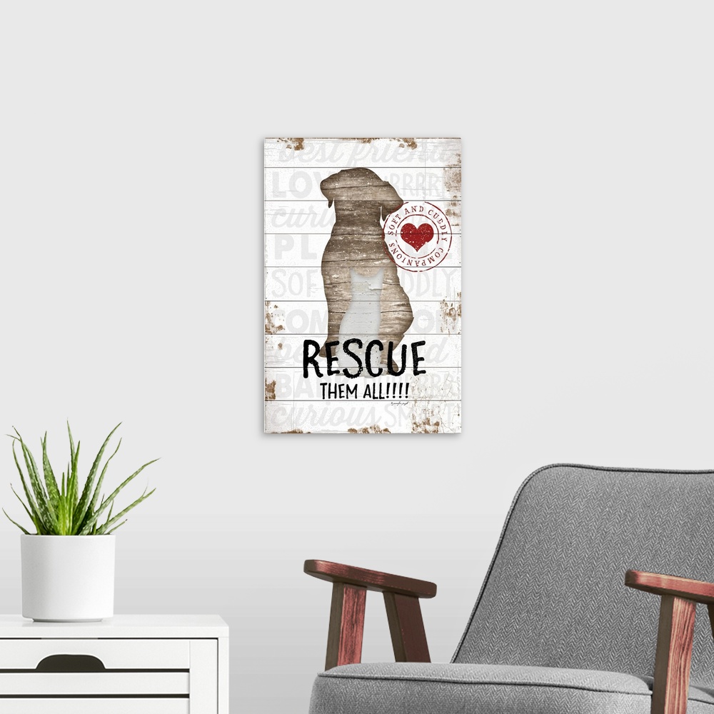 A modern room featuring Rescue them All