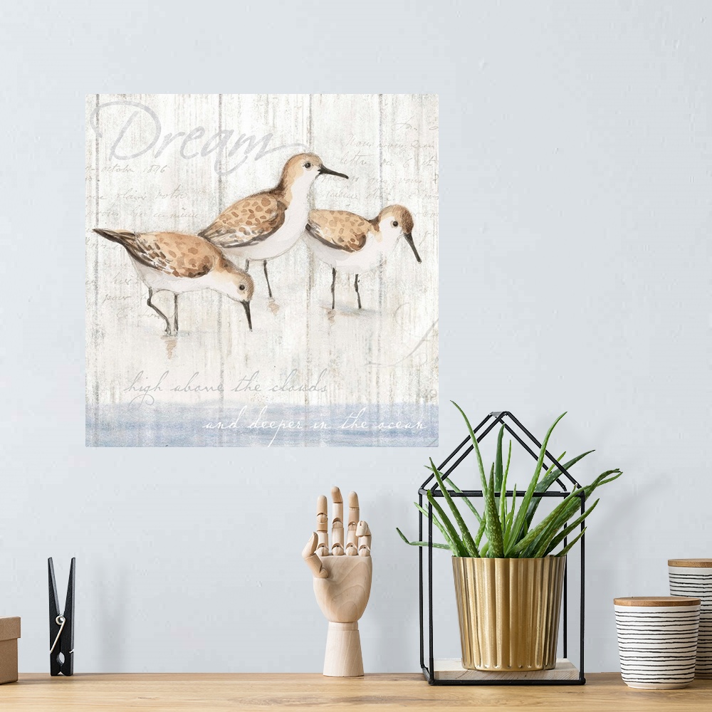 A bohemian room featuring Beautiful imagery from the sea for a classic coastal decor with a faux wood treatment.