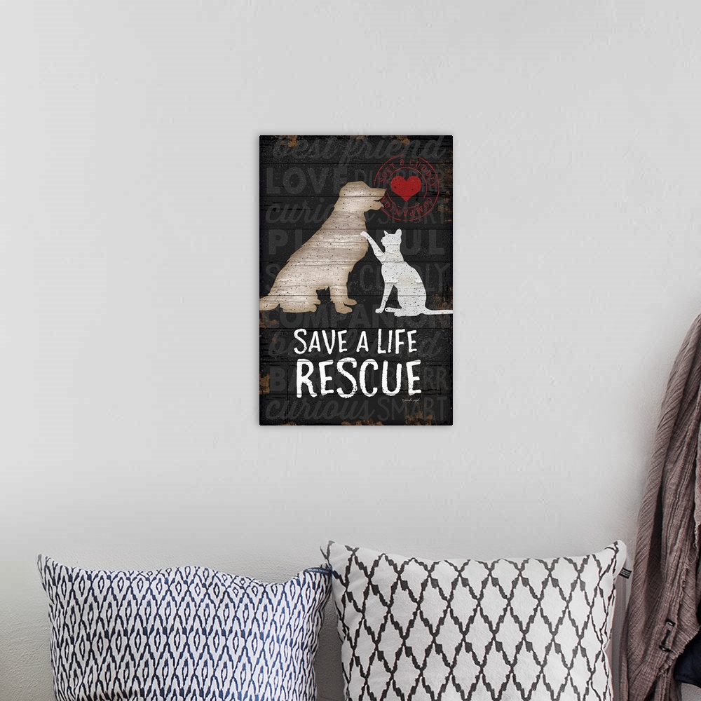 A bohemian room featuring Save a Life - Rescue