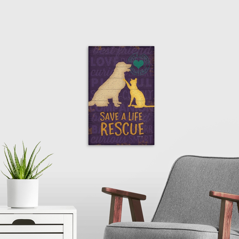 A modern room featuring Save a Life Rescue