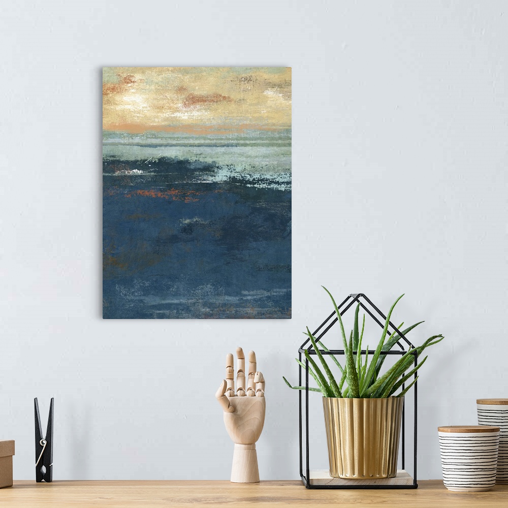 A bohemian room featuring Stunning seascape captures the beauty of the sea and sky.