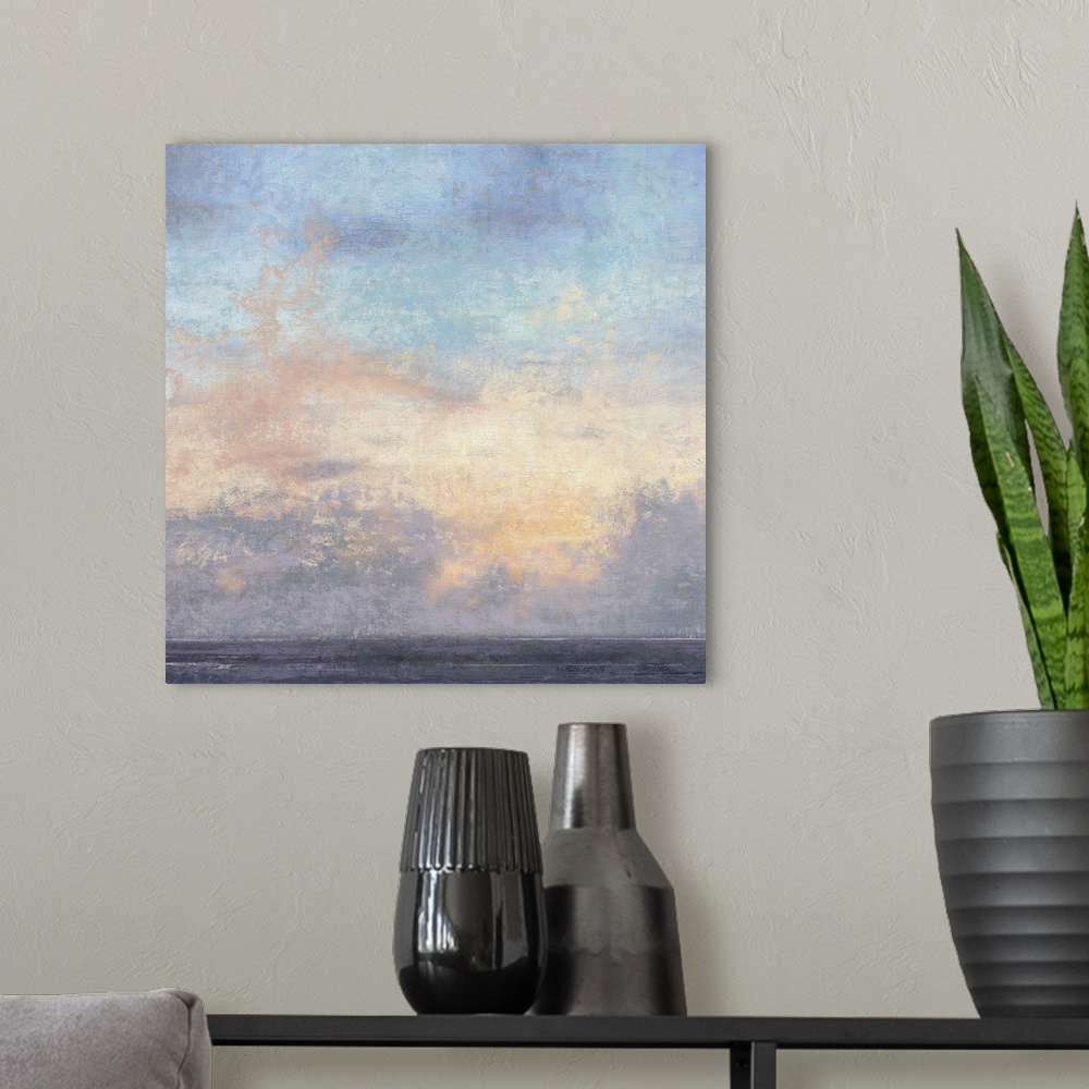 A modern room featuring Stunning seascape captures the beauty of the sea and sky.