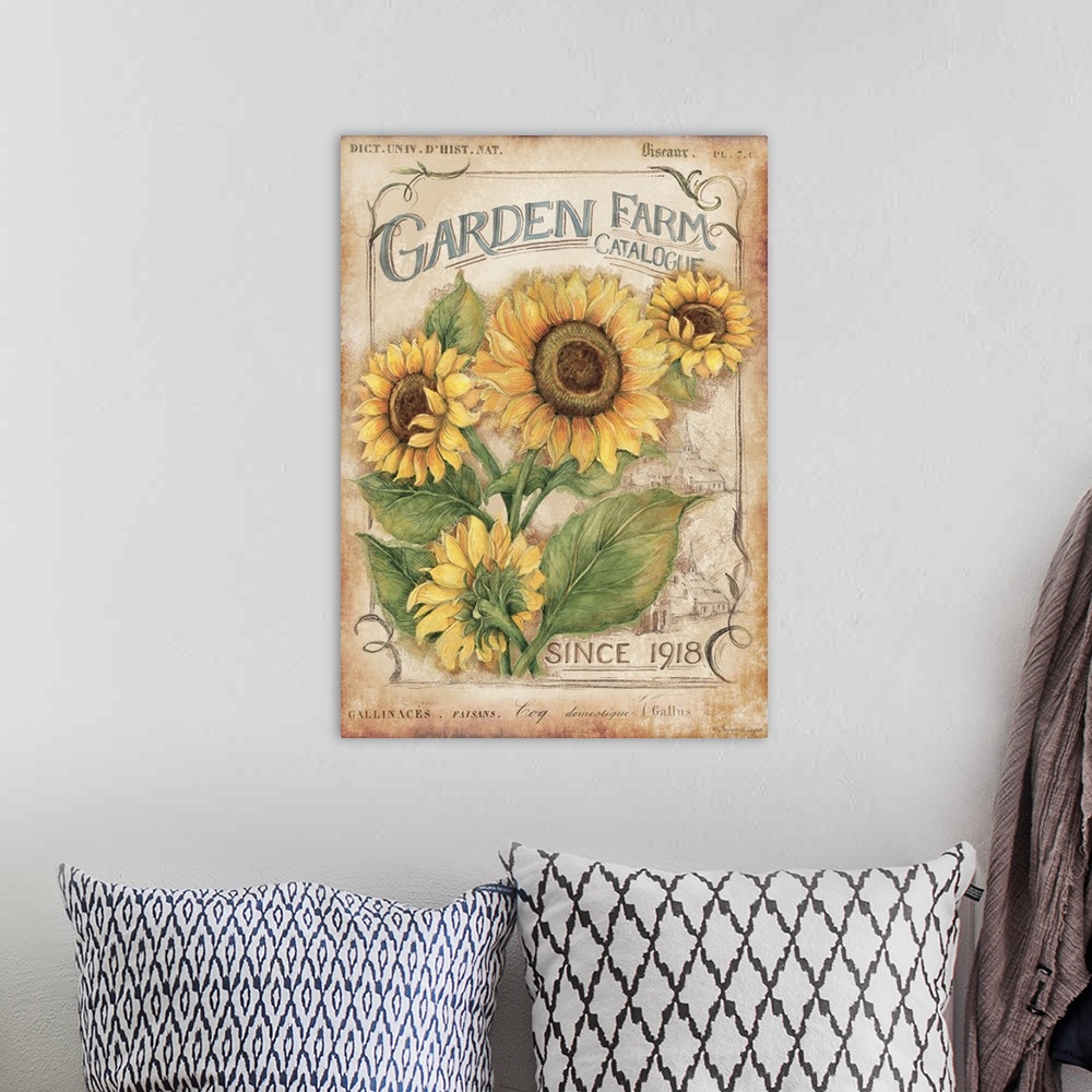 A bohemian room featuring Vintage seed packets send us back in time to harvests of past times.