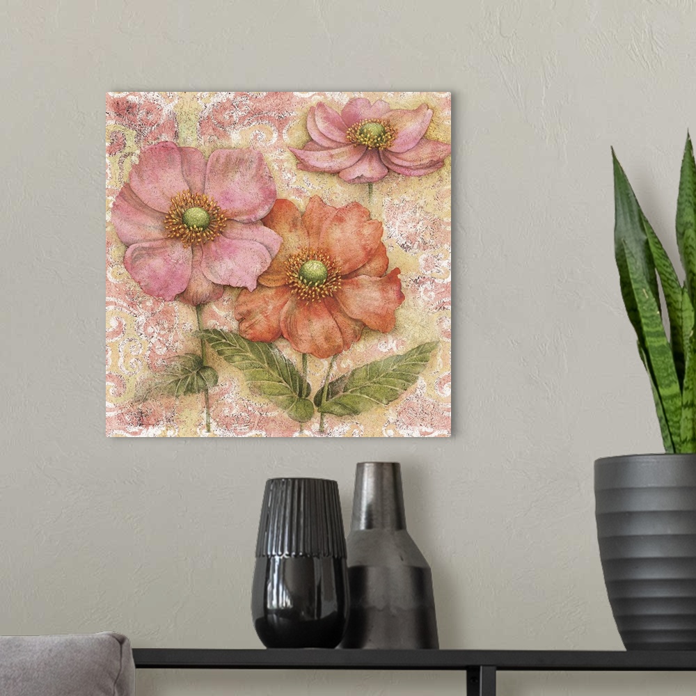 A modern room featuring Lovely floral art evokes a serene mood for any decor