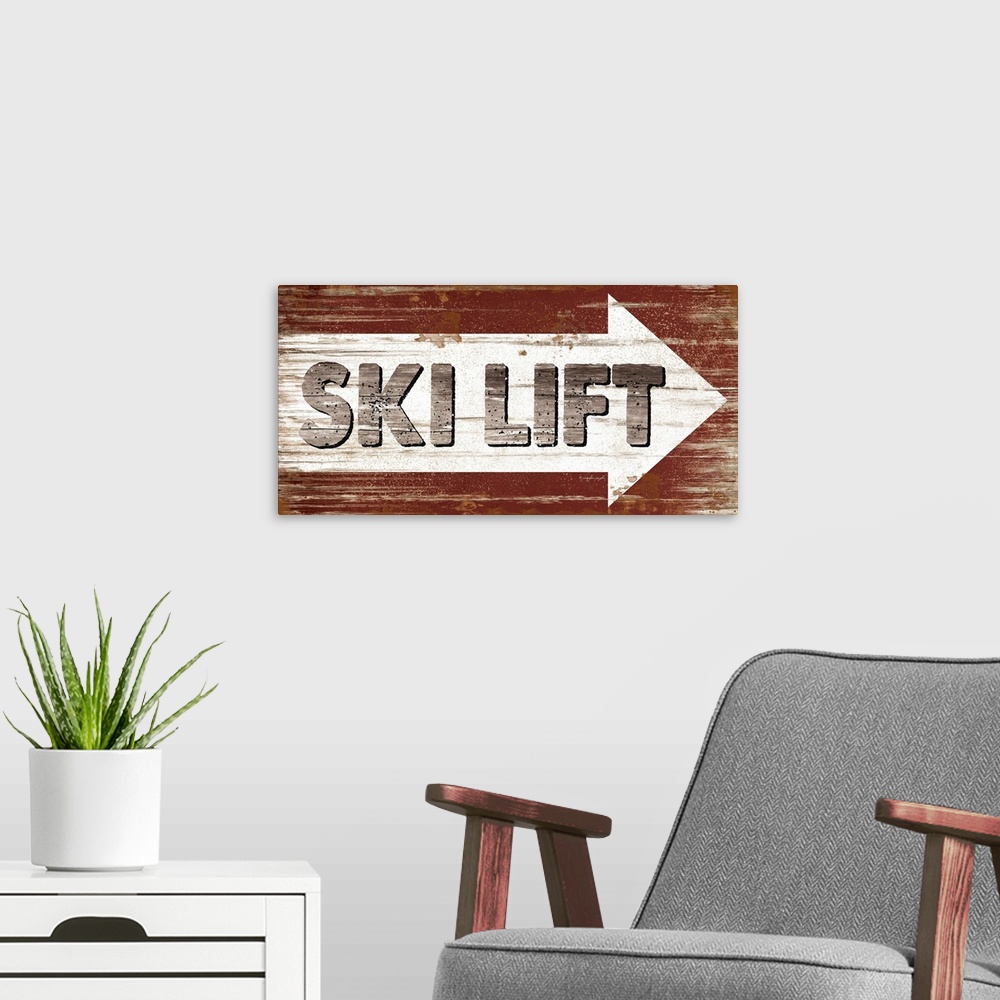 A modern room featuring Ski Lift