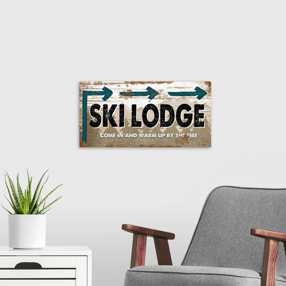 A modern room featuring Ski Lodge