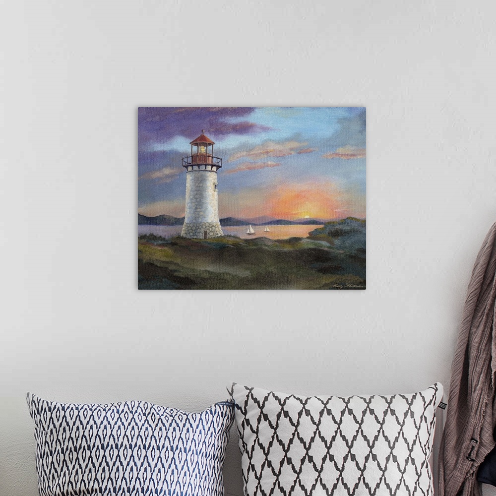 A bohemian room featuring Lighthouses are a beacon of safe harbor, inspiration and light.