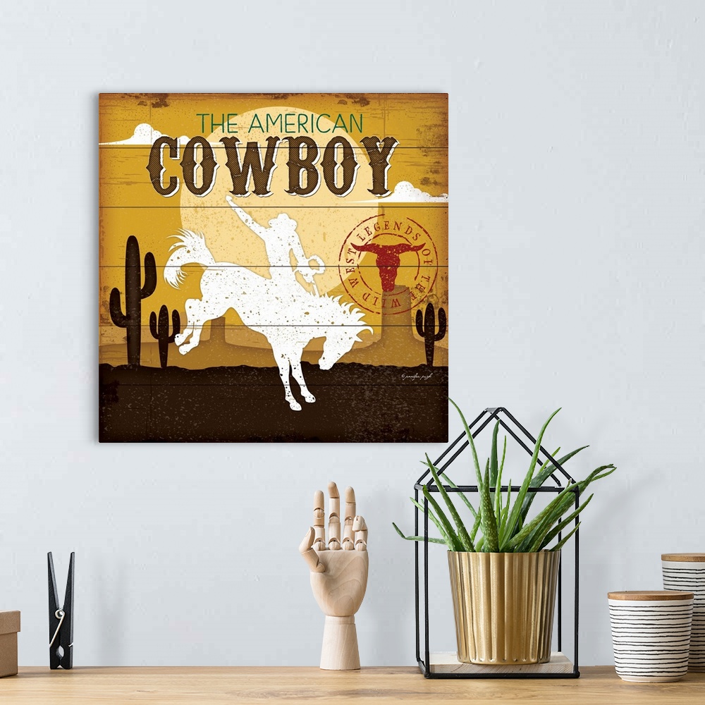 A bohemian room featuring The American Cowboy