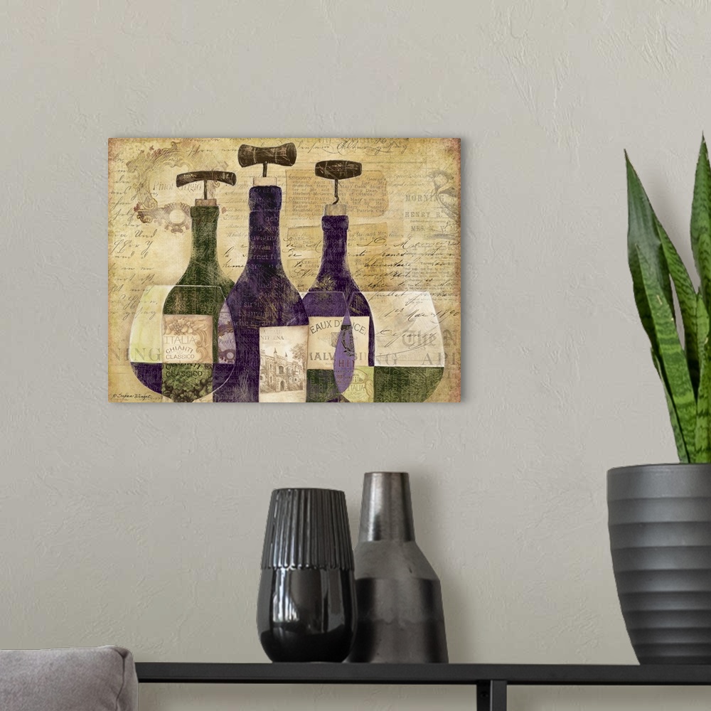 A modern room featuring Contemporary wine bottle treatment is a bold look of a classic theme