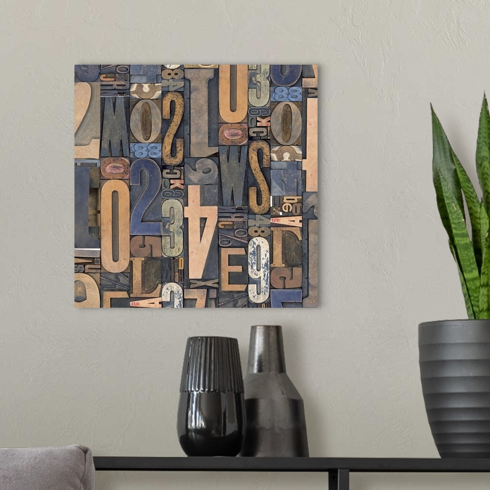A modern room featuring Keys, letters and symbols are turned into edgy decor for home or office