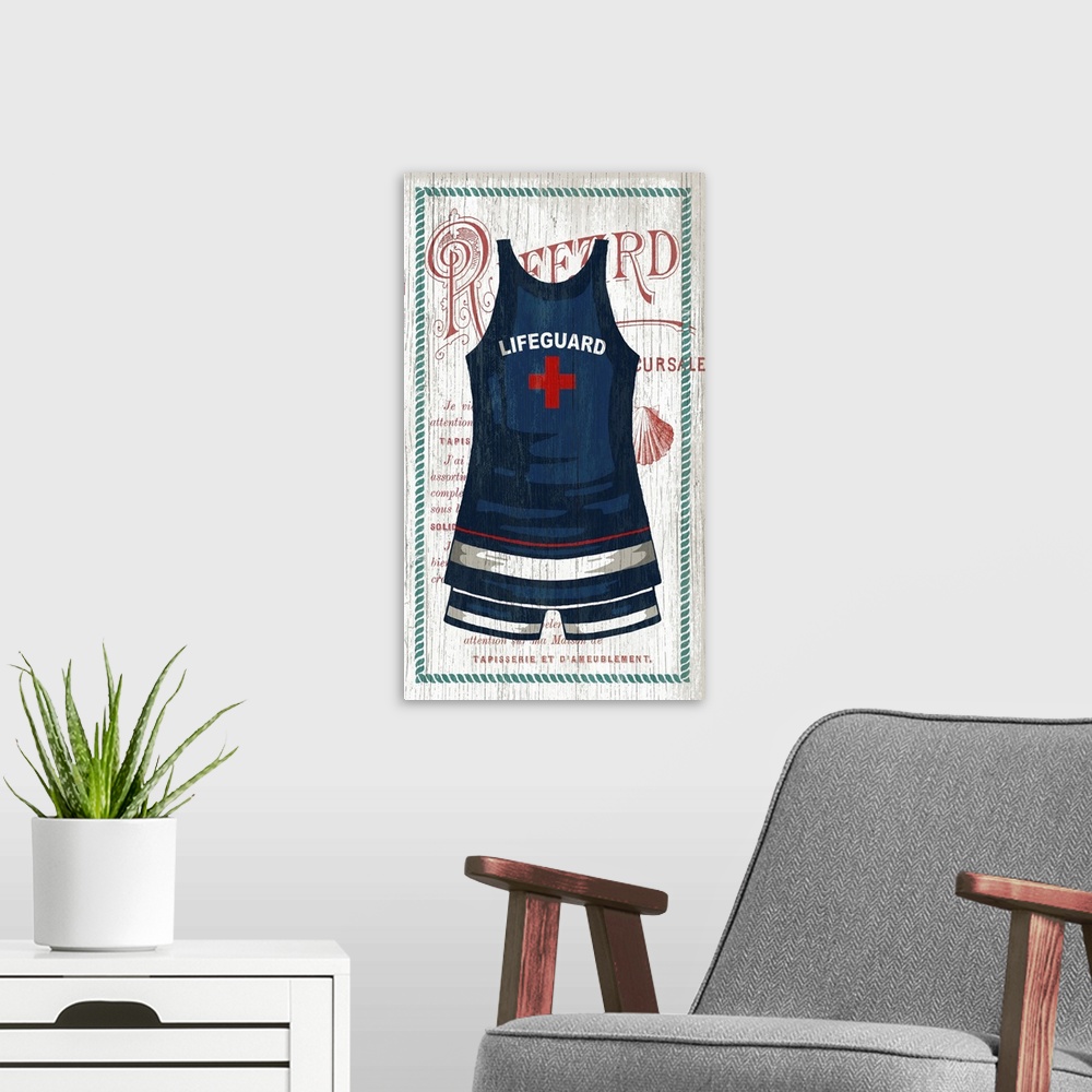 A modern room featuring Vintage Swimsuit II