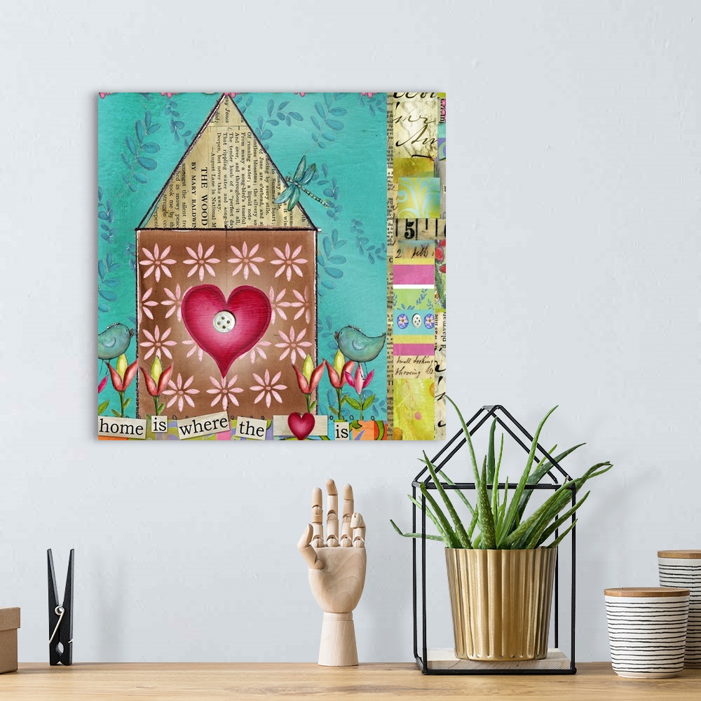 A bohemian room featuring Home truly is where the heart is