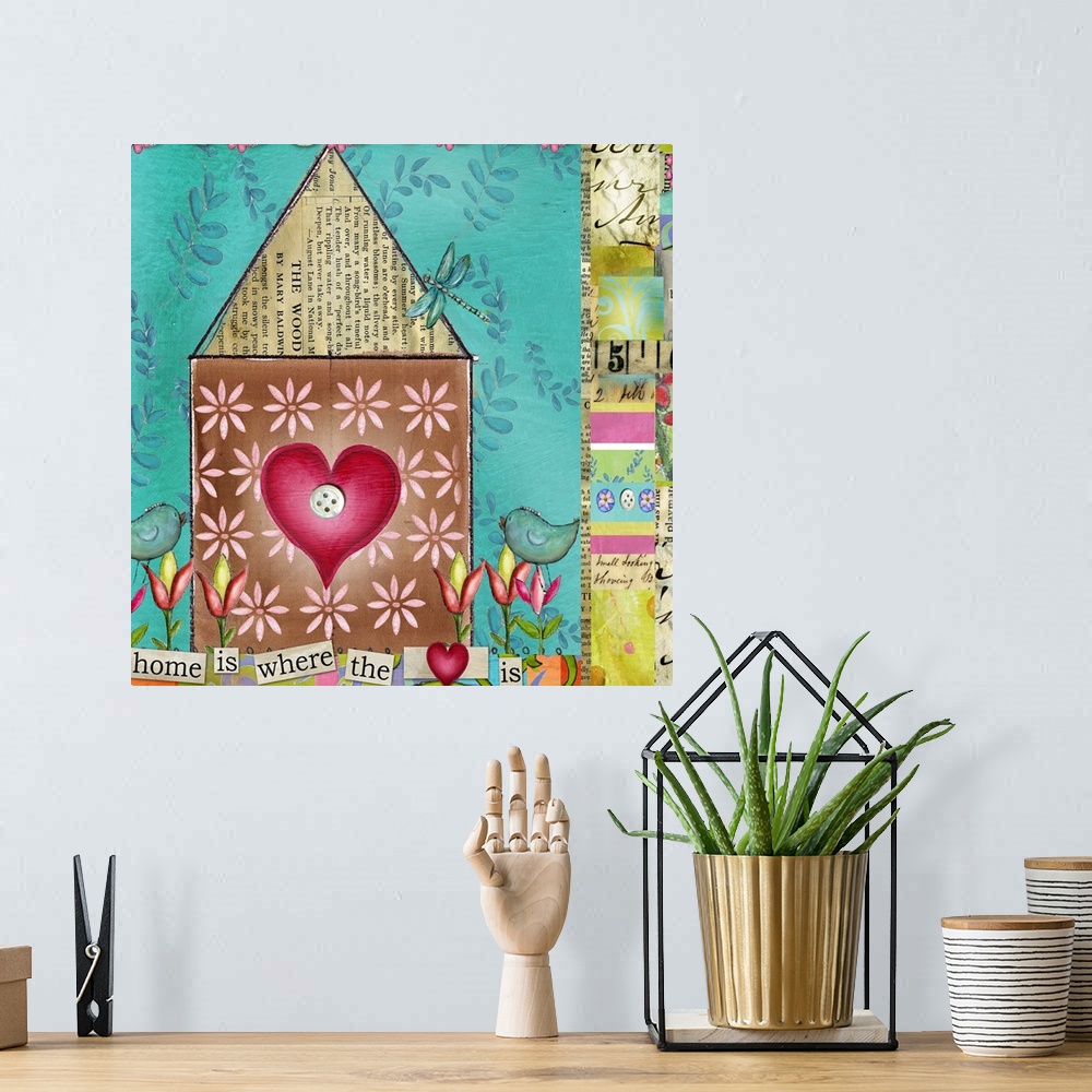 A bohemian room featuring Home truly is where the heart is