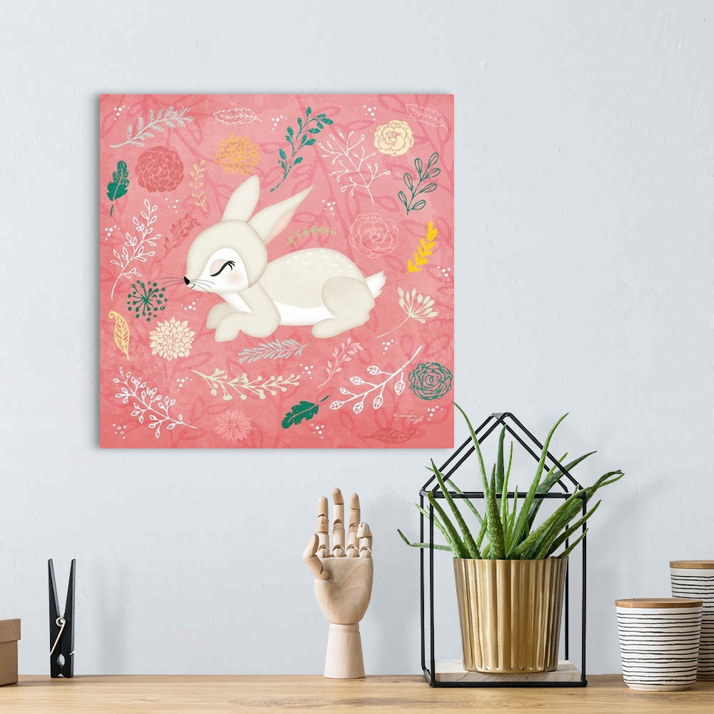 A bohemian room featuring Woodland Bunny