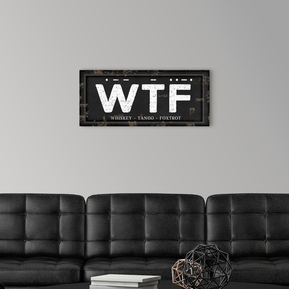 A modern room featuring WTF