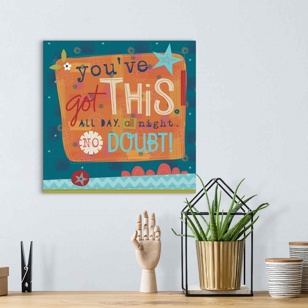 A bohemian room featuring Funky artistic styling for unique twist on inspirational messages.