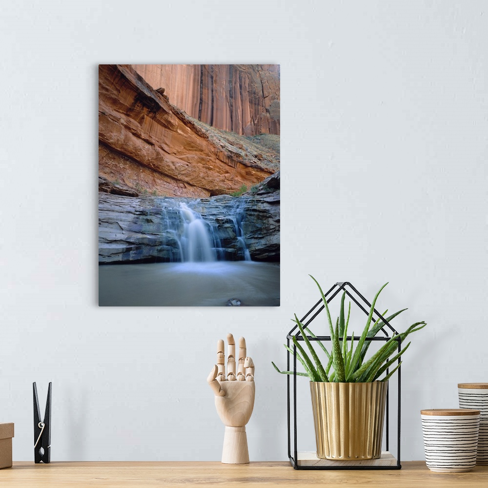 A bohemian room featuring A waterfall on the Escalante River in Coyote Gulch, Grand Staircase-Escalante National Monument, ...