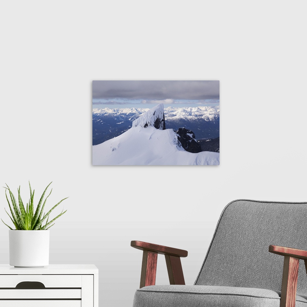 A modern room featuring Aerial view of Black Tusk near Whistler, British Columbia, Canada