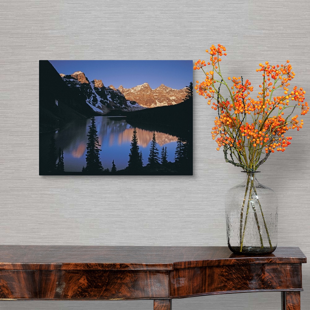 A traditional room featuring Alberta, Canadian Rockies, Banff National Park, Valley of the Ten Peaks, Moraine Lake