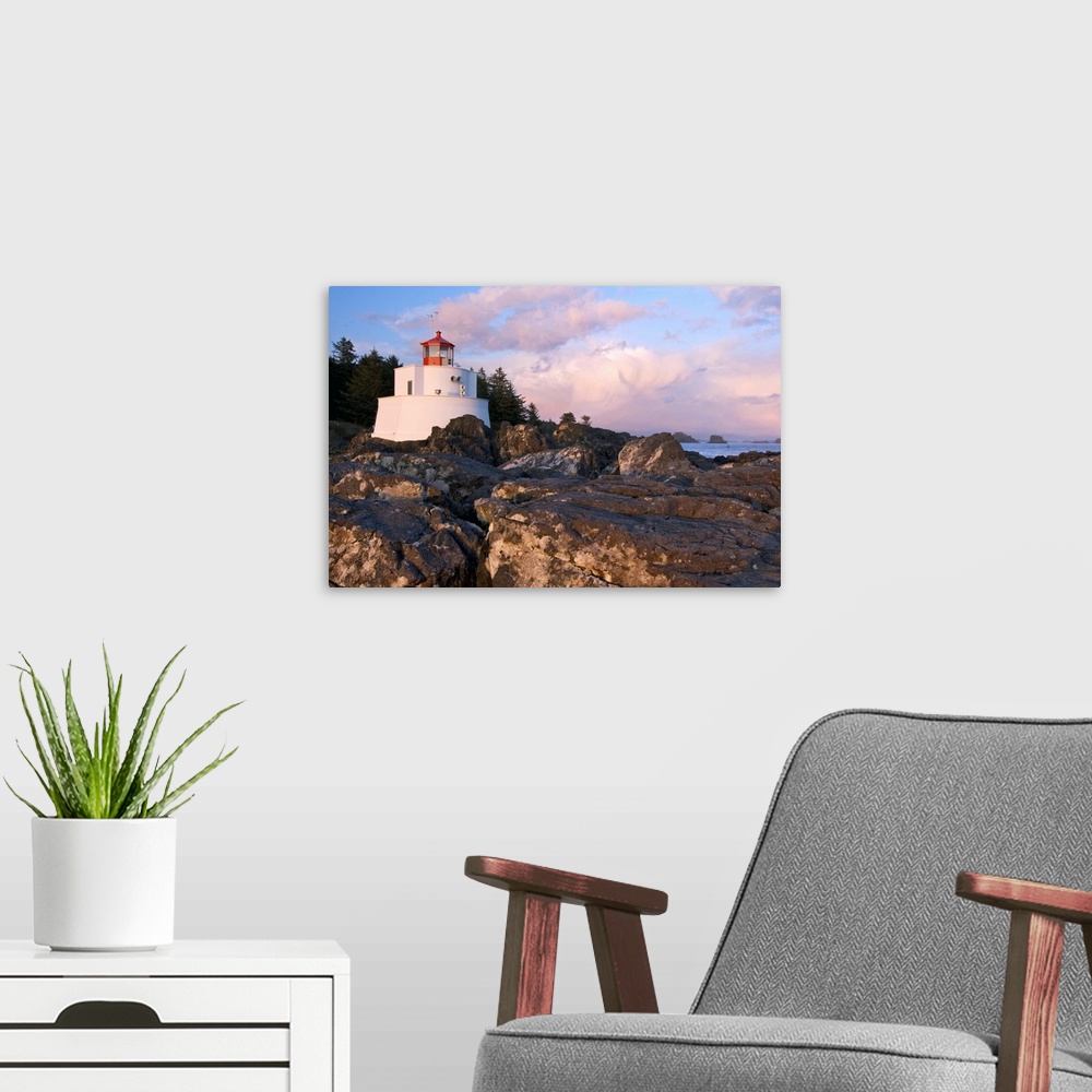 A modern room featuring Amphitrite Lighthouse, Wild Pacific Trail, Ucluelet, Vancouver Island, British Columbia