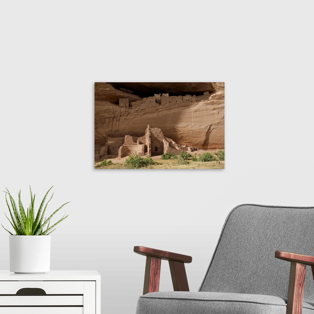 A modern room featuring Canyon de Chelly, Arizona, United States. Navajo Nation. Remaining ancient cliff dwellings at the...