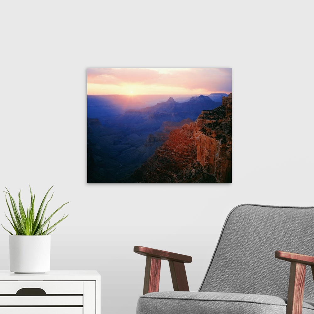 A modern room featuring South Rim of the Grand Canyon, Grand Canyon National Park, Arizona.