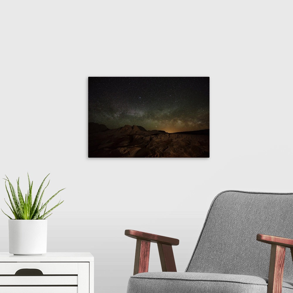 A modern room featuring USA, Arizona. The Milky Way and desert at night. Credit: Don Grall / Jaynes Gallery