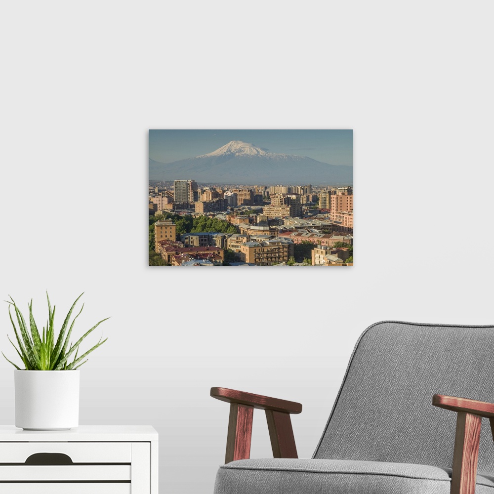 A modern room featuring Armenia, Yerevan, The Cascade, The City And Mt, Ararat