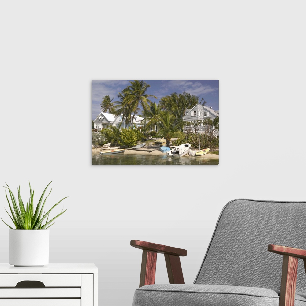 A modern room featuring BAHAMAS- Abacos-"Loyalist Cays"-Elbow Cay-Hope Town:.Town View