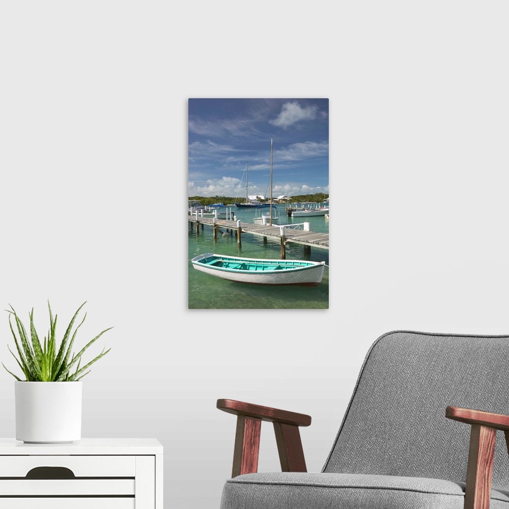 A modern room featuring BAHAMAS- Abacos-"Loyalist Cays"-Man O'War Cay:.North Harbour-Boat Pier